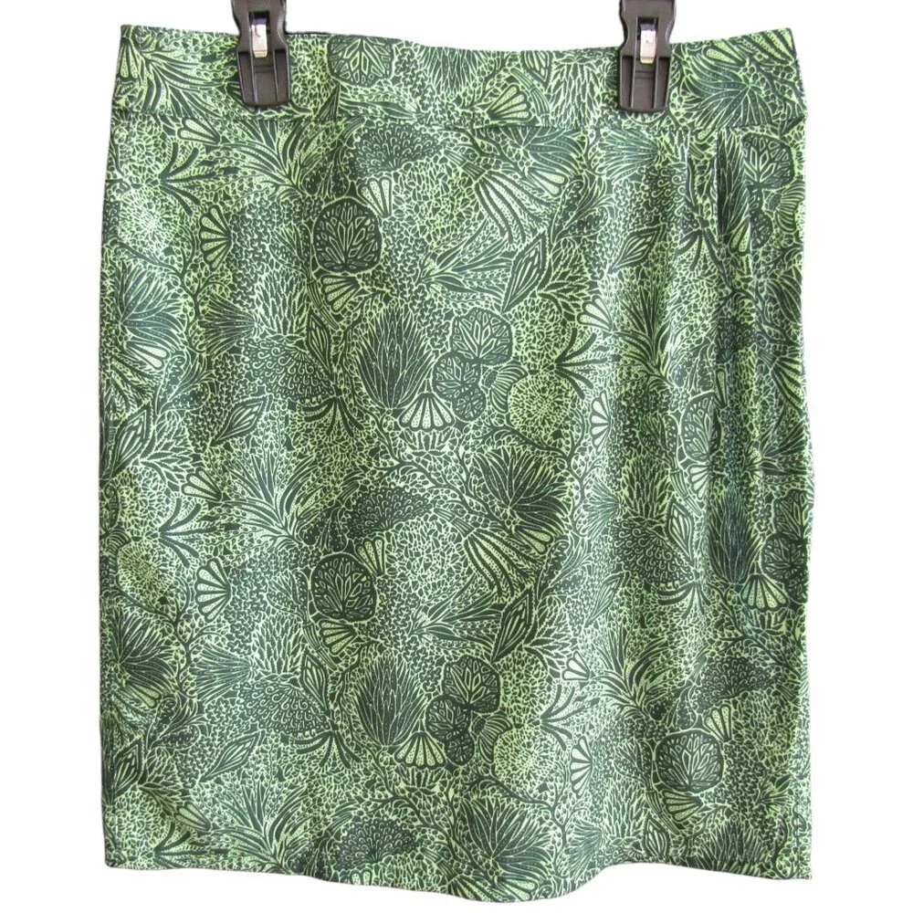 RipSkirt Hawaii Skirt Sz S Green Tropical Floral 19.5 In Length 2 Wrap Vacation - Picture 1 of 6